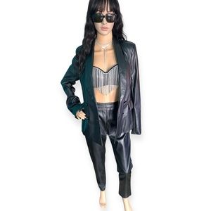 🖤 Take Me Out/Pu Faux Leather Blazer Pants Sets 🖤